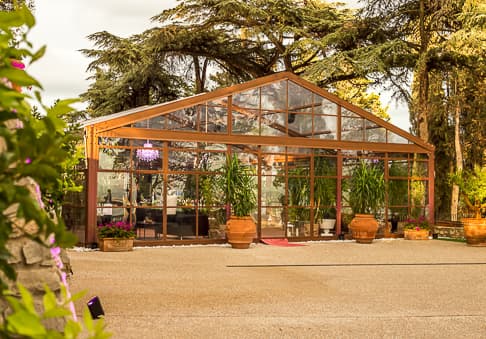 Weddings Villa Mussio - outdoor greenhouse